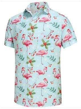 Polyester Spandex Button Down Short Sleeve Shirt with Pocket